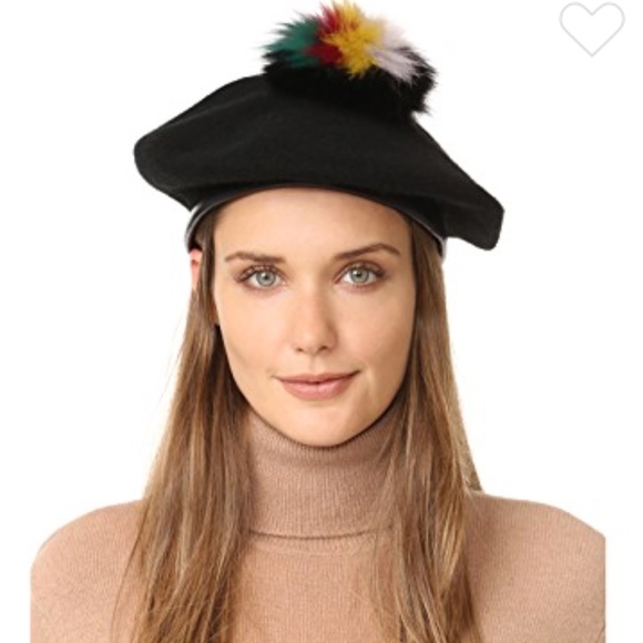 Eugenia Kim Hadley Felted Beret w/ Fur Pompom - Picture 1 of 7